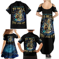 Mummy Skull Family Matching Summer Maxi Dress and Hawaiian Shirt I'm Going To Hell to Pick You Up - Wonder Print Shop