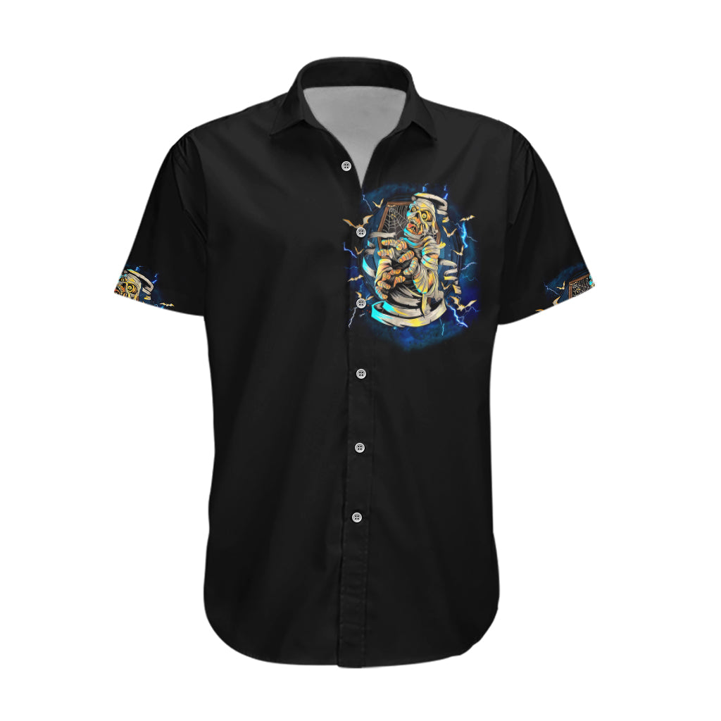 Mummy Skull Hawaiian Shirt I'm Going To Hell to Pick You Up - Wonder Print Shop