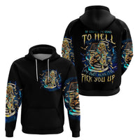 Mummy Skull Hoodie I'm Going To Hell to Pick You Up - Wonder Print Shop