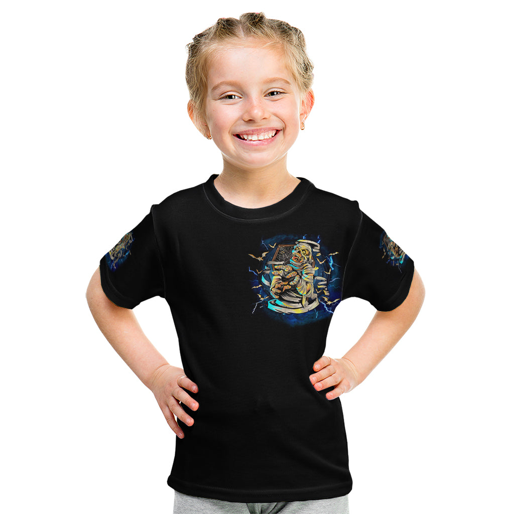 Mummy Skull Kid T Shirt I'm Going To Hell to Pick You Up - Wonder Print Shop