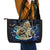 Mummy Skull Leather Tote Bag I'm Going To Hell to Pick You Up - Wonder Print Shop
