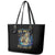 Mummy Skull Leather Tote Bag I'm Going To Hell to Pick You Up - Wonder Print Shop