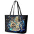 Mummy Skull Leather Tote Bag I'm Going To Hell to Pick You Up - Wonder Print Shop