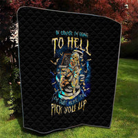Mummy Skull Quilt I'm Going To Hell to Pick You Up - Wonder Print Shop