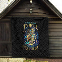 Mummy Skull Quilt I'm Going To Hell to Pick You Up - Wonder Print Shop