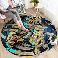 Mummy Skull Round Carpet I'm Going To Hell to Pick You Up