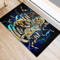 Mummy Skull Rubber Doormat I'm Going To Hell to Pick You Up - Wonder Print Shop