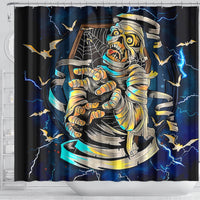 Mummy Skull Shower Curtain I'm Going To Hell to Pick You Up