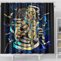 Mummy Skull Shower Curtain I'm Going To Hell to Pick You Up