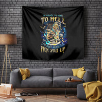 Mummy Skull Tapestry I'm Going To Hell to Pick You Up - Wonder Print Shop