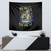 Mummy Skull Tapestry I'm Going To Hell to Pick You Up - Wonder Print Shop