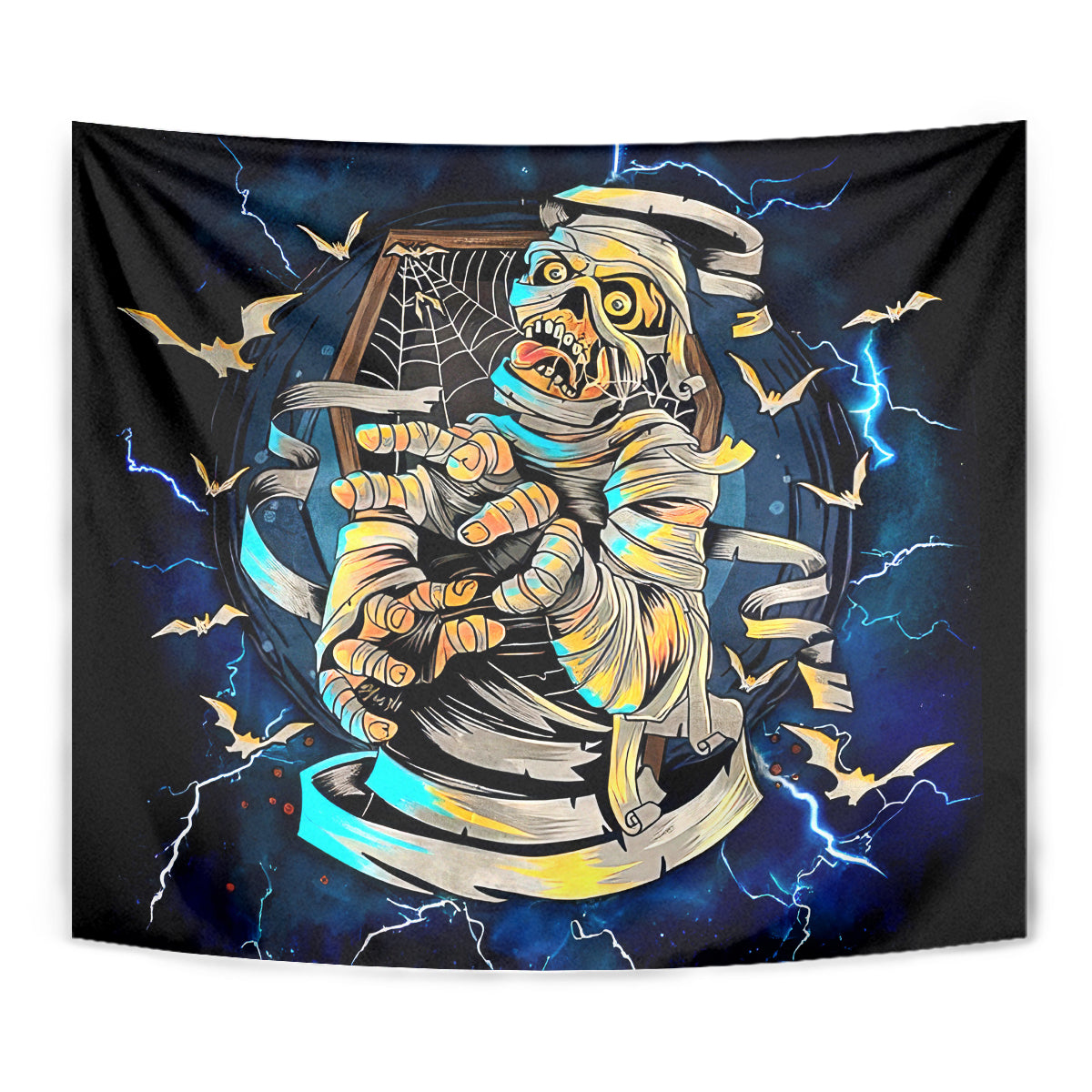 Mummy Skull Tapestry I'm Going To Hell to Pick You Up - Wonder Print Shop