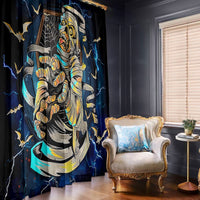Mummy Skull Window Curtain I'm Going To Hell to Pick You Up - Wonder Print Shop