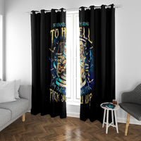 Mummy Skull Window Curtain I'm Going To Hell to Pick You Up - Wonder Print Shop