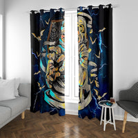 Mummy Skull Window Curtain I'm Going To Hell to Pick You Up - Wonder Print Shop