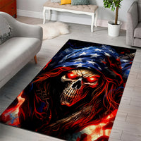 American Skull Area Rug One Day I Gonna Fuck It All - Wonder Print Shop