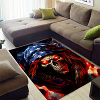 American Skull Area Rug One Day I Gonna Fuck It All - Wonder Print Shop