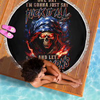 American Skull Beach Blanket One Day I Gonna Fuck It All - Wonder Print Shop