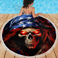 American Skull Beach Blanket One Day I Gonna Fuck It All - Wonder Print Shop
