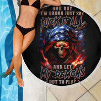 American Skull Beach Blanket One Day I Gonna Fuck It All - Wonder Print Shop