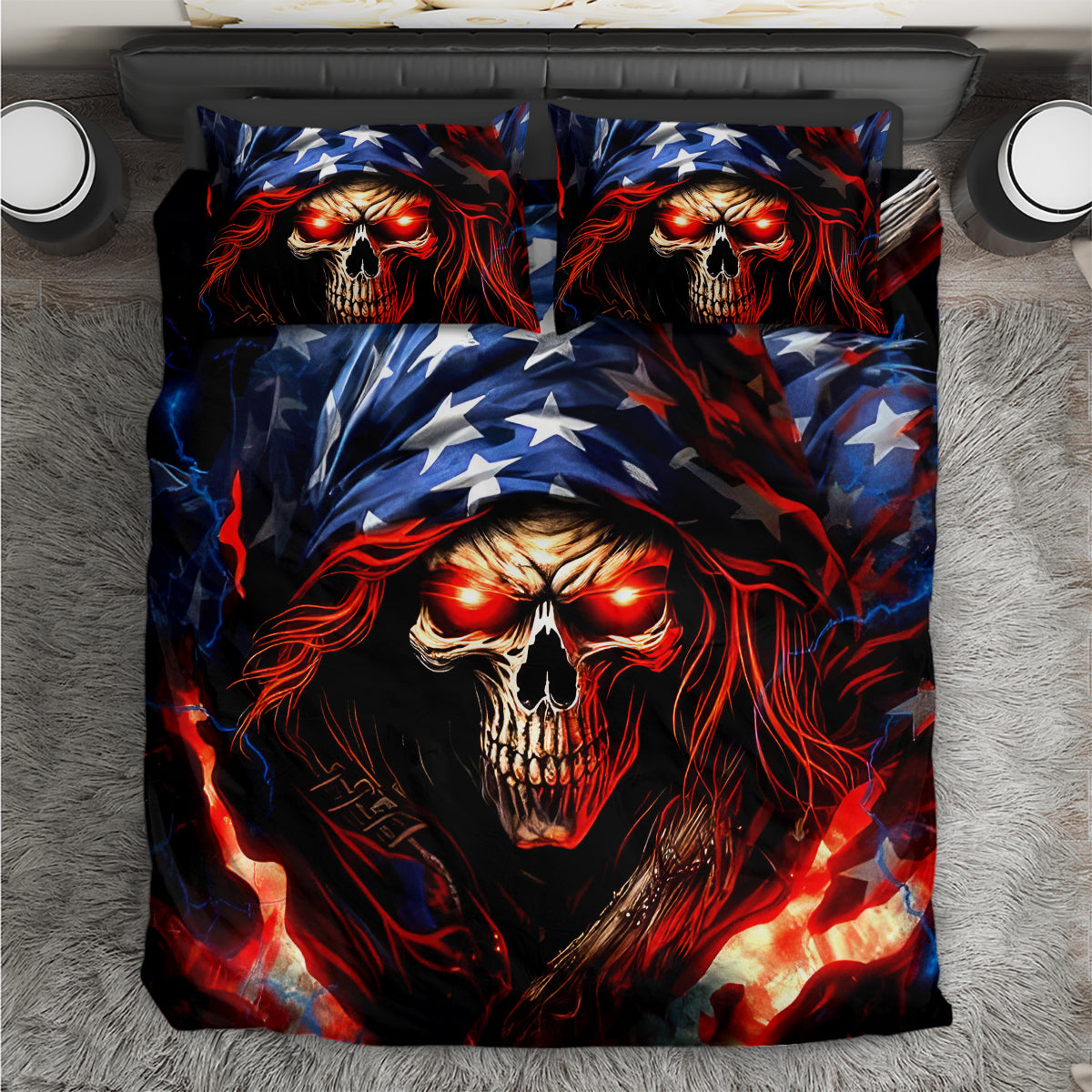 American Skull Bedding Set One Day I Gonna Fuck It All