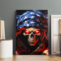 American Skull Canvas Wall Art One Day I Gonna Fuck It All - Wonder Print Shop