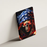 American Skull Canvas Wall Art One Day I Gonna Fuck It All - Wonder Print Shop