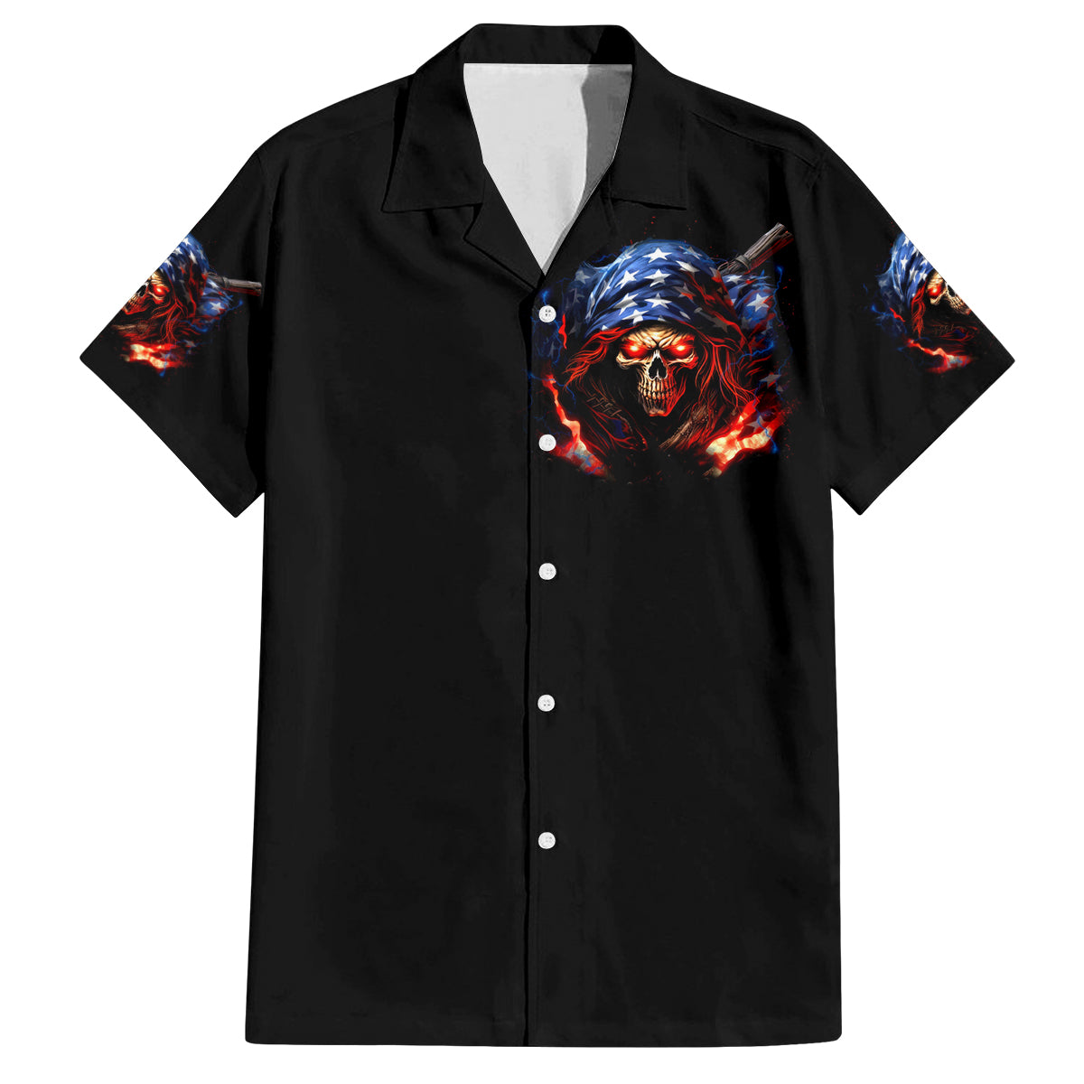 American Skull Family Matching Off Shoulder Long Sleeve Dress and Hawaiian Shirt One Day I Gonna Fuck It All - Wonder Print Shop
