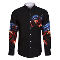 American Skull Family Matching Off Shoulder Long Sleeve Dress and Hawaiian Shirt One Day I Gonna Fuck It All - Wonder Print Shop