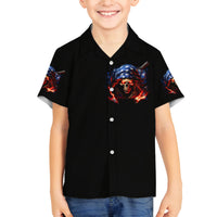 American Skull Family Matching Off Shoulder Long Sleeve Dress and Hawaiian Shirt One Day I Gonna Fuck It All - Wonder Print Shop
