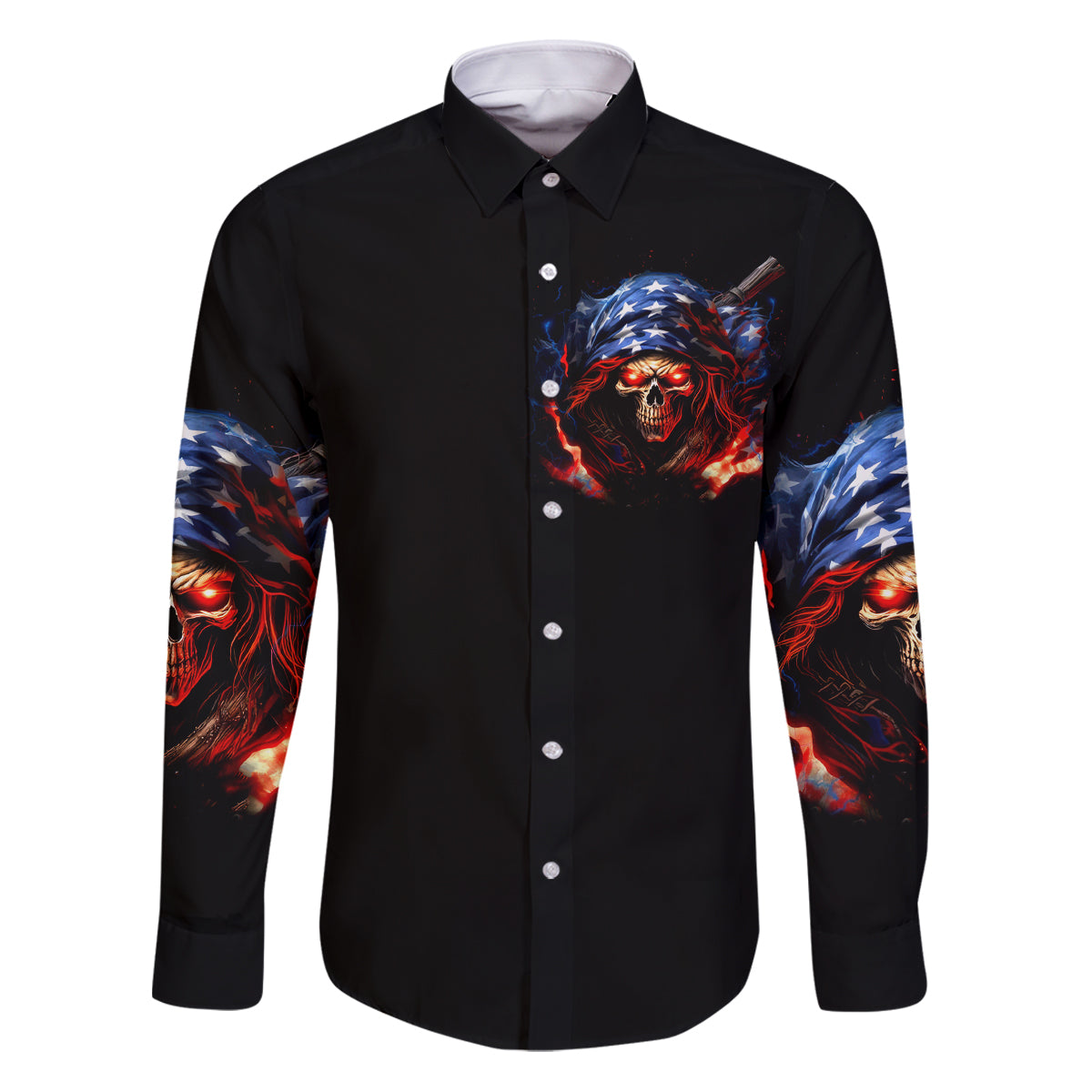 American Skull Family Matching Puletasi and Hawaiian Shirt One Day I Gonna Fuck It All - Wonder Print Shop