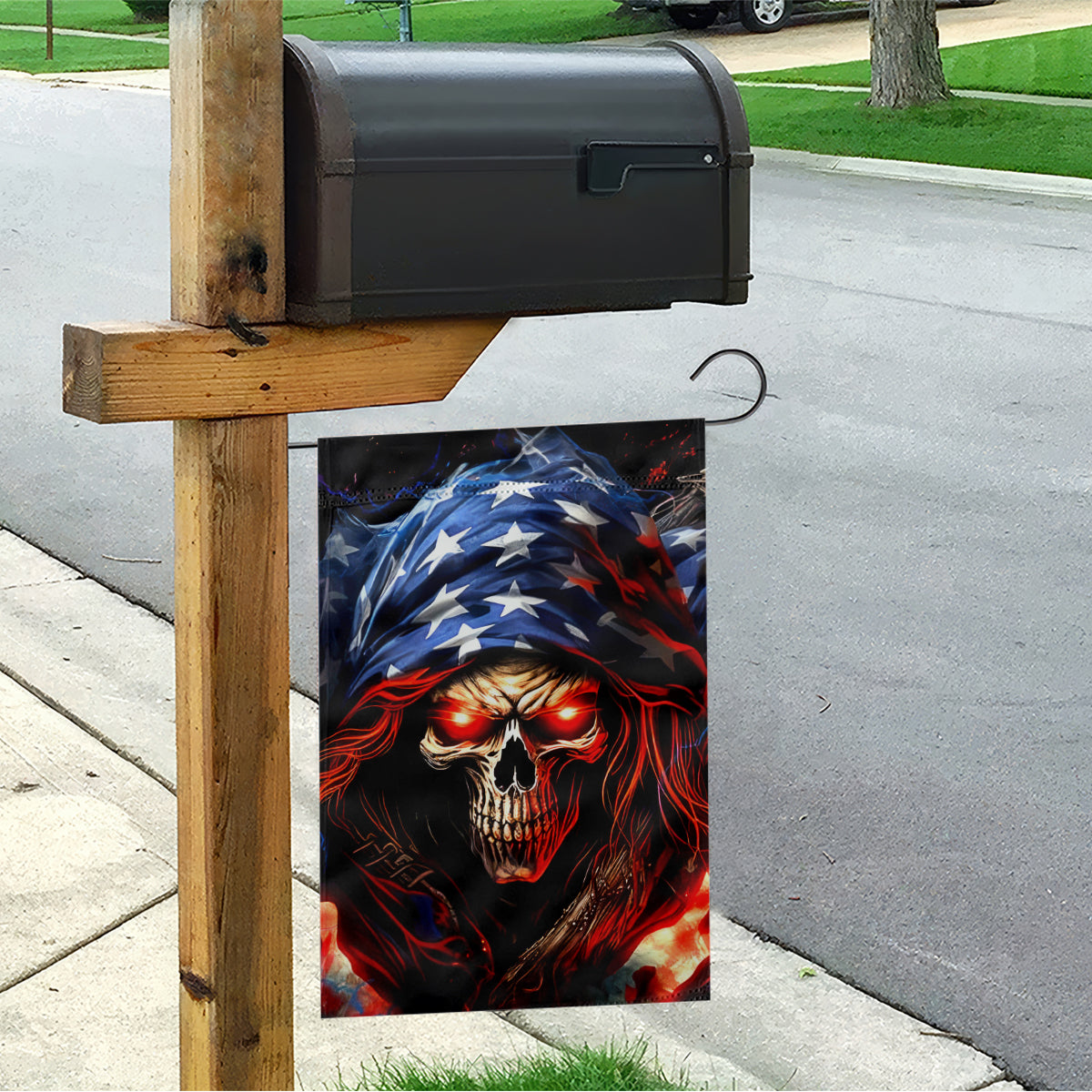 American Skull Garden Flag One Day I Gonna Fuck It All - Wonder Print Shop