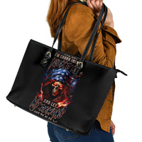 American Skull Leather Tote Bag One Day I Gonna Fuck It All - Wonder Print Shop