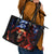 American Skull Leather Tote Bag One Day I Gonna Fuck It All - Wonder Print Shop