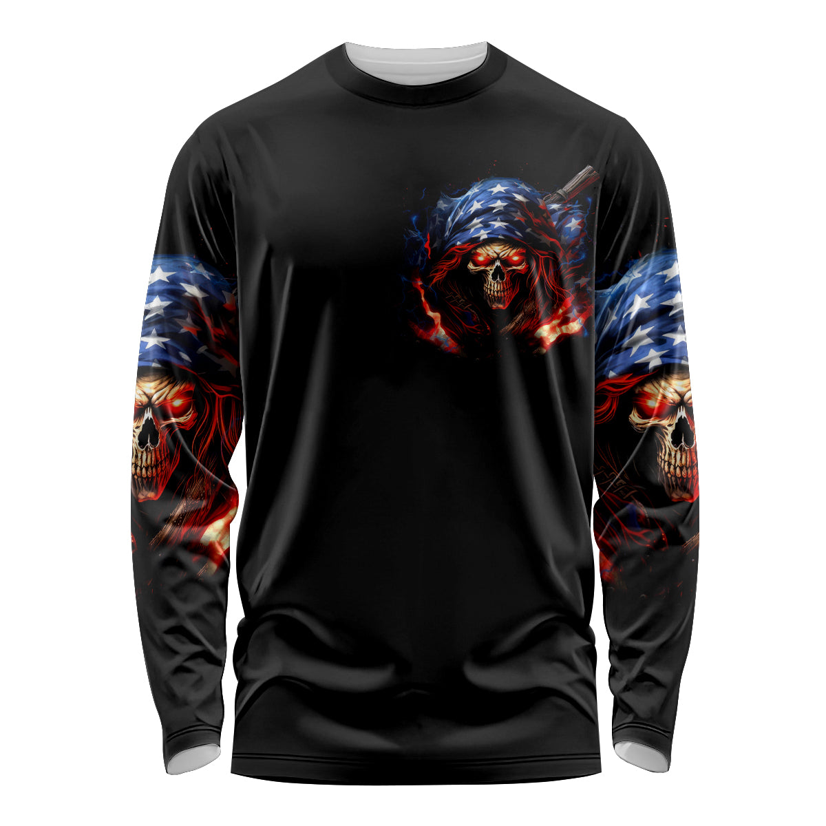 American Skull Long Sleeve Shirt One Day I Gonna Fuck It All - Wonder Print Shop