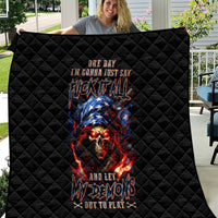 American Skull Quilt One Day I Gonna Fuck It All - Wonder Print Shop