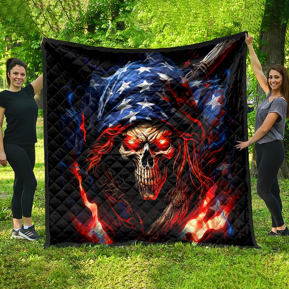 American Skull Quilt One Day I Gonna Fuck It All - Wonder Print Shop