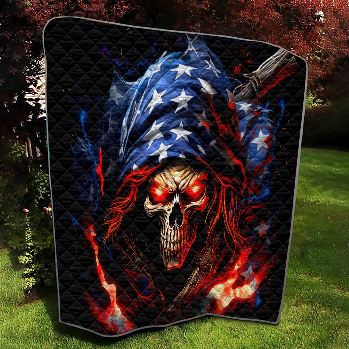 American Skull Quilt One Day I Gonna Fuck It All - Wonder Print Shop