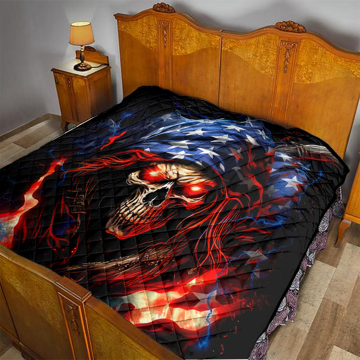 American Skull Quilt One Day I Gonna Fuck It All - Wonder Print Shop