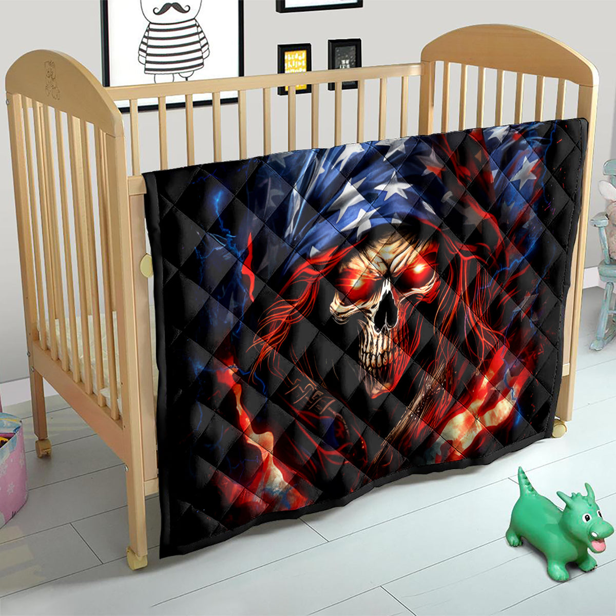 American Skull Quilt One Day I Gonna Fuck It All - Wonder Print Shop