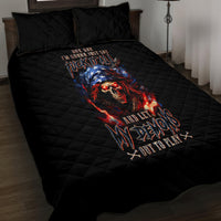 American Skull Quilt Bed Set One Day I Gonna Fuck It All - Wonder Print Shop