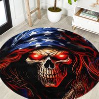 American Skull Round Carpet One Day I Gonna Fuck It All