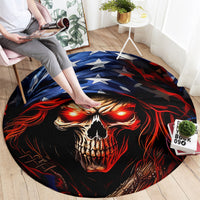 American Skull Round Carpet One Day I Gonna Fuck It All
