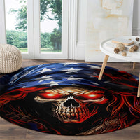 American Skull Round Carpet One Day I Gonna Fuck It All