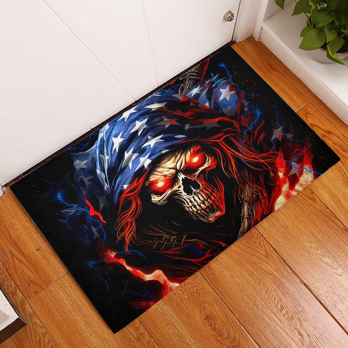 American Skull Rubber Doormat One Day I Gonna Fuck It All - Wonder Print Shop