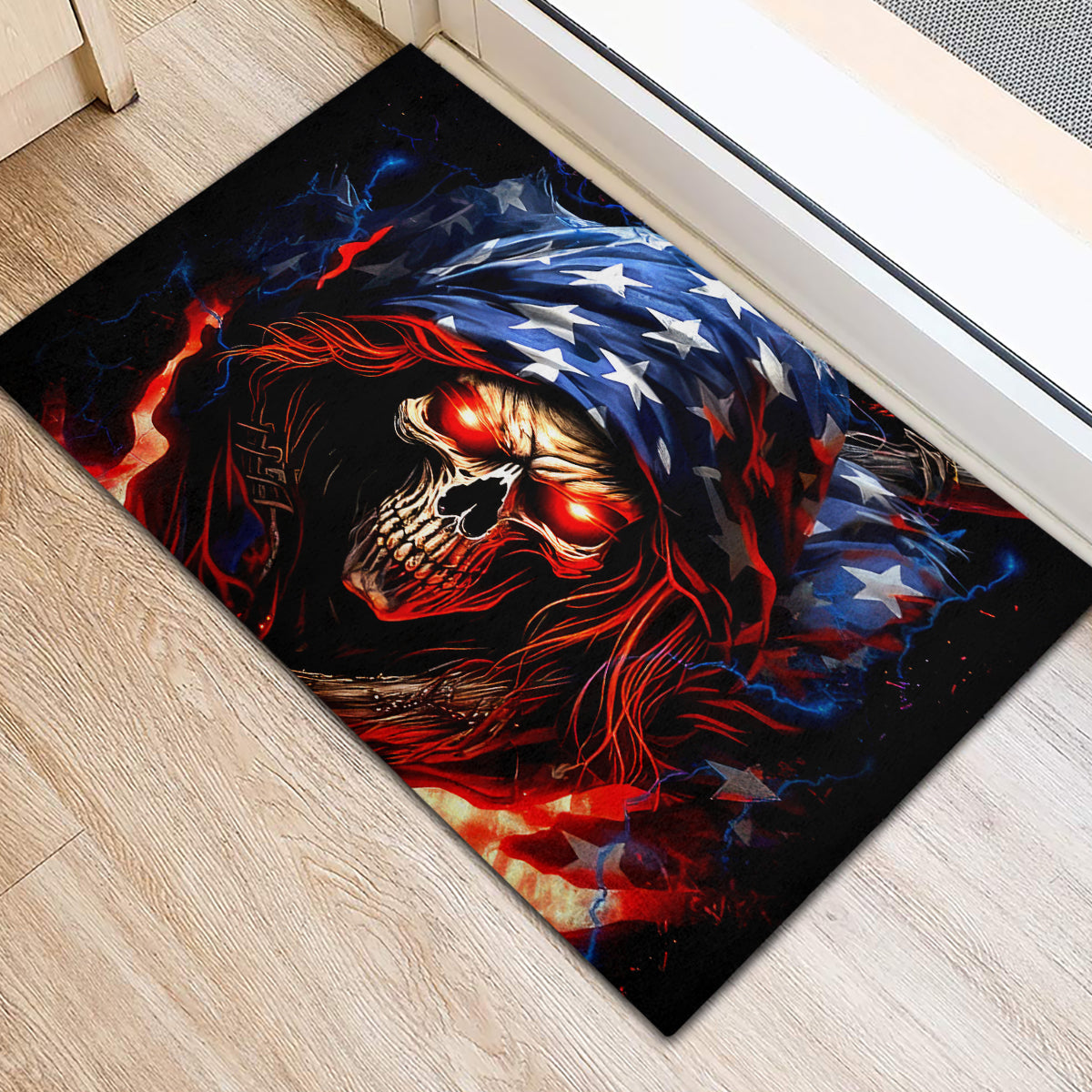 American Skull Rubber Doormat One Day I Gonna Fuck It All - Wonder Print Shop