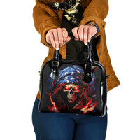 American Skull Shoulder Handbag One Day I Gonna Fuck It All