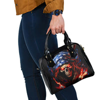 American Skull Shoulder Handbag One Day I Gonna Fuck It All