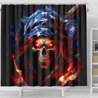 American Skull Shower Curtain One Day I Gonna Fuck It All