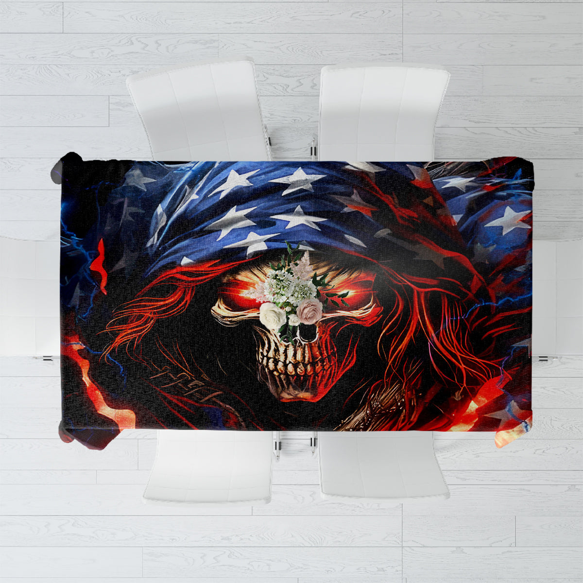 American Skull Tablecloth One Day I Gonna Fuck It All - Wonder Print Shop